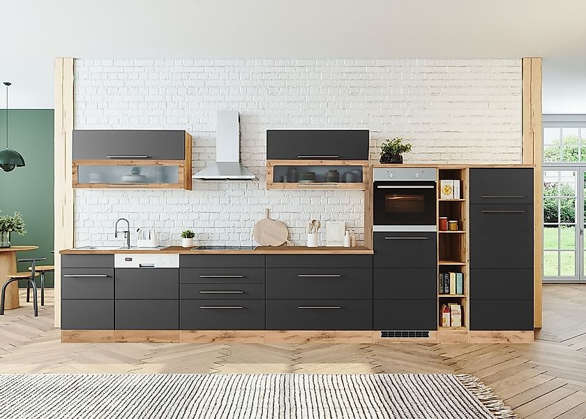 KOCHSTATION Küchenzeile "KS-Wien" Breite 440 cm, wahlweise mit E-Geräten günstig online kaufen