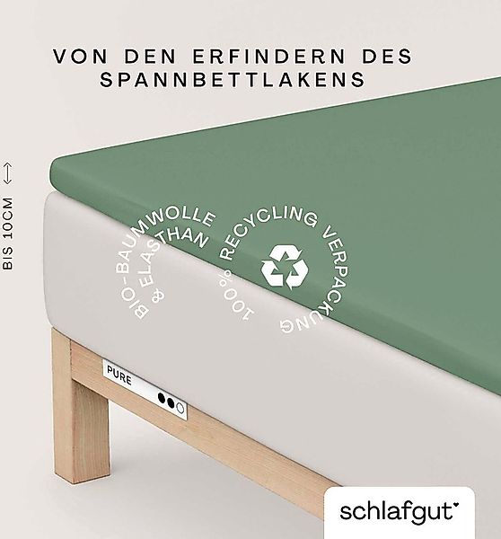 Schlafgut Spannbettlaken »PURE TOPPER in Gr. 90x200, 140x200 oder 180x200 c günstig online kaufen