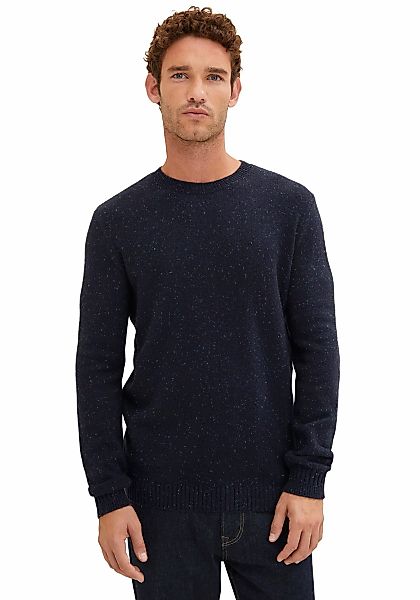 Tom Tailor Herren Rundhals Pullover KNITTED NEP - Regular Fit günstig online kaufen