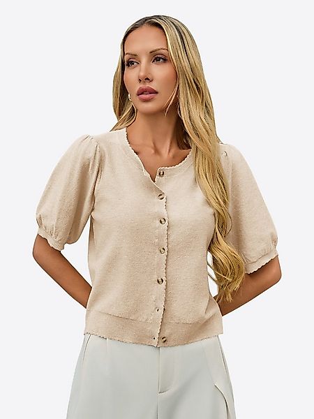 Imily Bela Sweatshirt Damen Puffärmel Strickjacke (Packung, 1-tlg., 1per-Pa günstig online kaufen