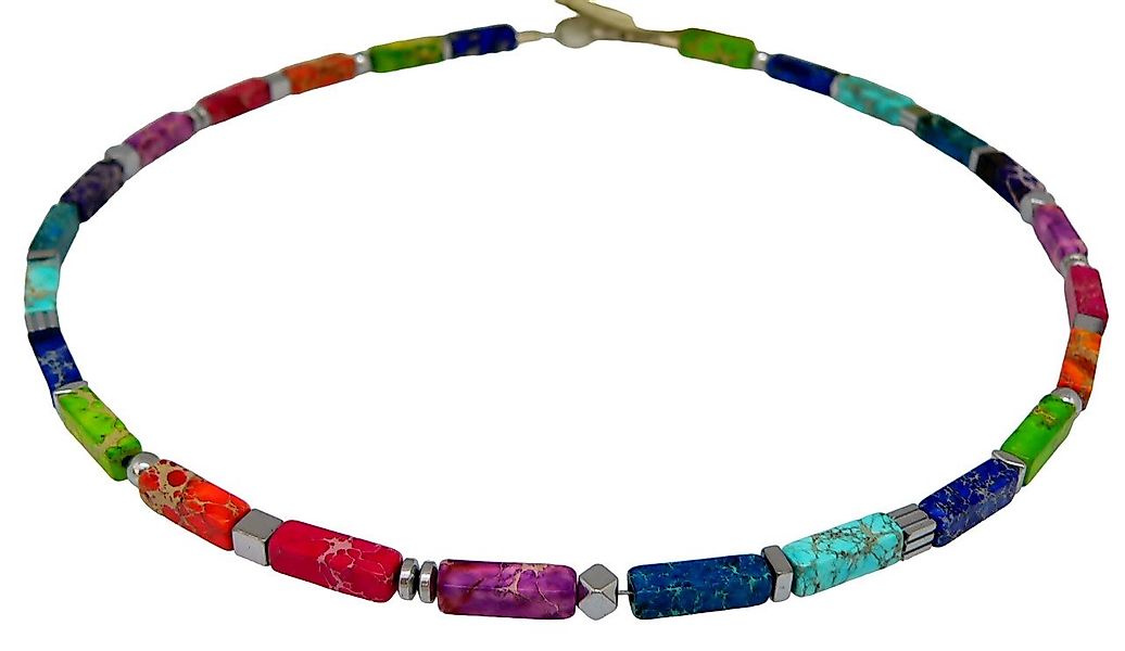 traumschmuck Collier 226i Halskette Schmuck-Edelstein Jaspis bunt Hämatit ( günstig online kaufen