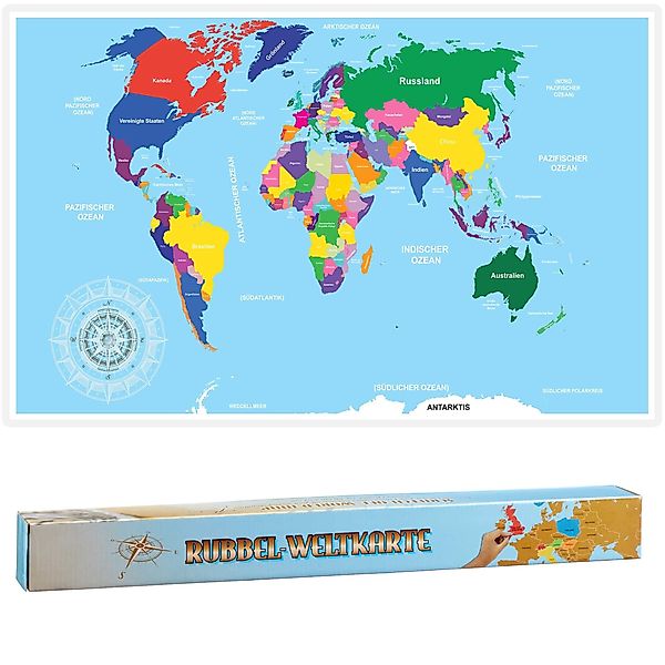 HAC24 Poster Rubbel Länderkarte Rubbelkarte Landkarte günstig online kaufen