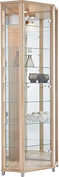 fif möbel Eckvitrine »TRIO Höhe ca. 172 cm, ink. Beleuchtung«, Eckvitrine/G günstig online kaufen