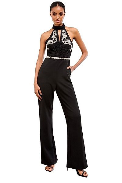 LIPSY Jumpsuit Lipsy Neckholder-Jumpsuit mit Mesh-Mix (1-tlg) günstig online kaufen