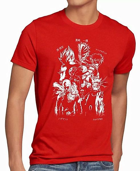 style3 T-Shirt Anime Heroes one piece dragonball one punch man manga japan günstig online kaufen