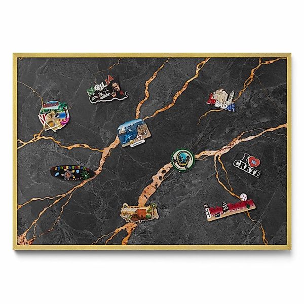 Tulup Magnettafel Blech Magnettafel für Sammlermagnete Dekorierter Dunkler günstig online kaufen