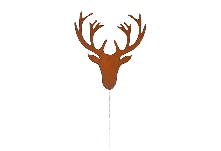 UNUS GARDEN Gartenstecker Roststecker Zink Hirschkopf günstig online kaufen