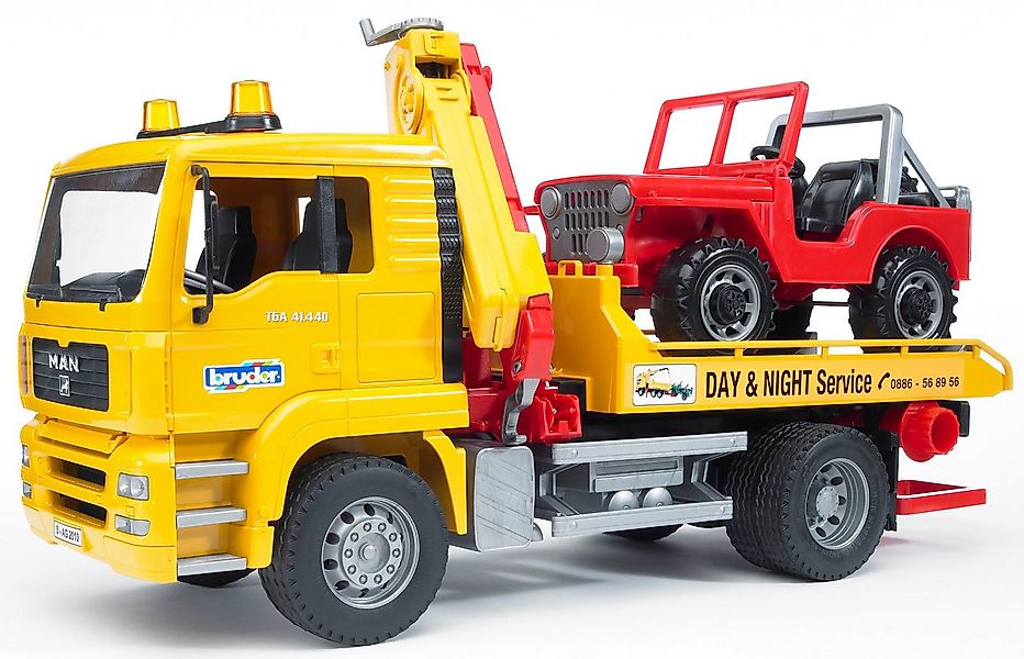 Bruder® Spielzeug-Abschlepper MAN Abschlepp LKW mit Geländewagen 26 cm (027 günstig online kaufen
