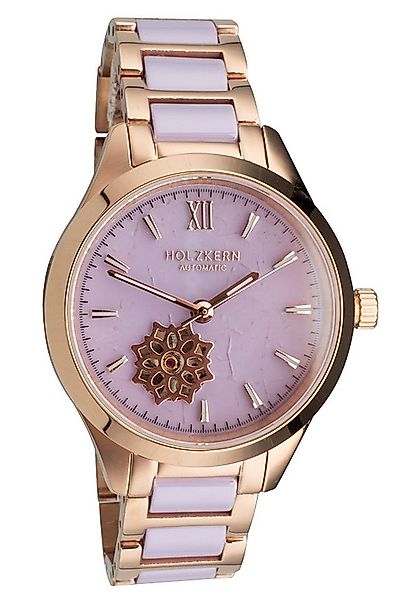 Holzkern Automatikuhr Damen-Armbanduhr Automatik Kaleidoscopic Amethyst/Ker günstig online kaufen