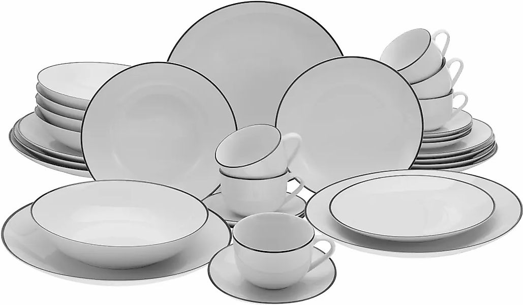 OTTO home Geschirr-Set "Mareen" Moderne Optik, Zeitloses Design, Trendige F günstig online kaufen