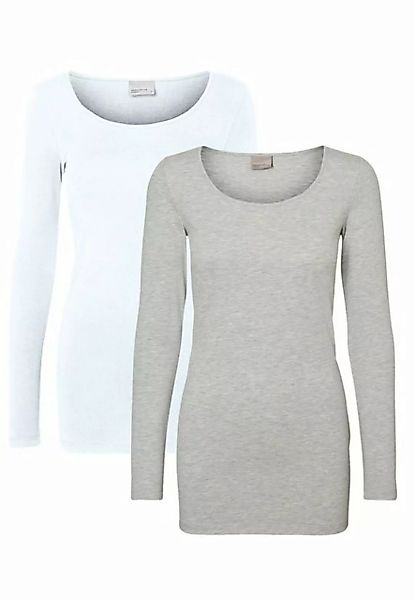 Vero Moda T-Shirt Dünnes Langarm Shirt 2-er Stück Set VMMAXI (2-tlg) 5185 i günstig online kaufen