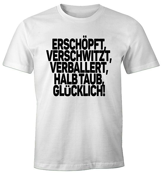 MoonWorks Print-Shirt Herren T-Shirt Spruch Erschöpft günstig online kaufen