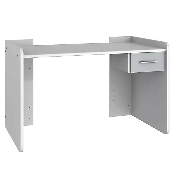 Schreibtisch Jugendzimmer höhenverstellbar JOHANNESBURG-43 in weiß mit ligh günstig online kaufen