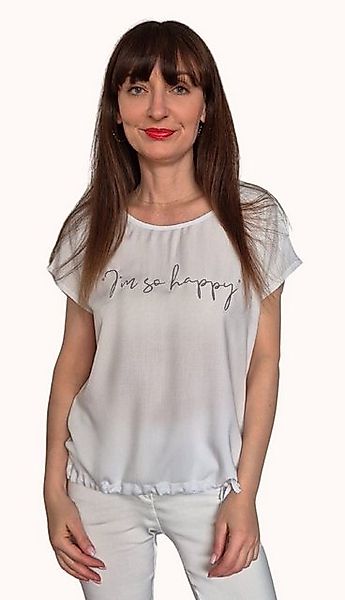 Estefania for woman Blusenshirt 194-1344, " I´m so happy " mit Metallic Pri günstig online kaufen