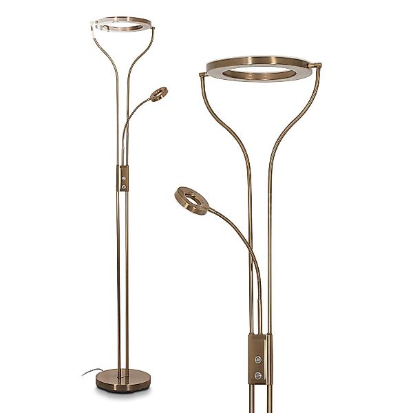 hofstein Stehlampe »Vitorchiano« aus Metall/Glas in günstig online kaufen