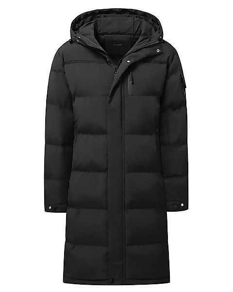 Allthemen Steppmantel mit Kapuze Herren Langmantel warmer Winterparka günstig online kaufen