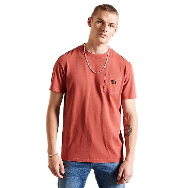 Superdry Vintage Workwear Pocket Kurzärmeliges T-shirt S Smoked Cinnamon günstig online kaufen