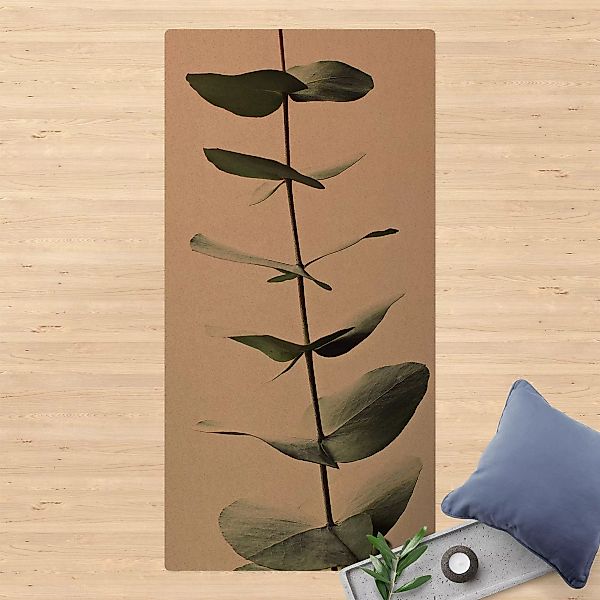 Kork-Teppich Symmetrischer Eukalyptuszweig günstig online kaufen