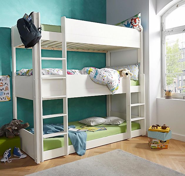 Lüttenhütt Etagenbett "TIPO BESTSELLER Stockbett, Hochbett, Bodenbett, plat günstig online kaufen