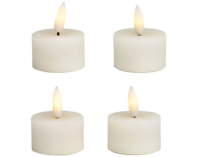 matches21 HOME & HOBBY LED-Kerze LED Teelichter 4er Set Echtwachs Teelicht- günstig online kaufen
