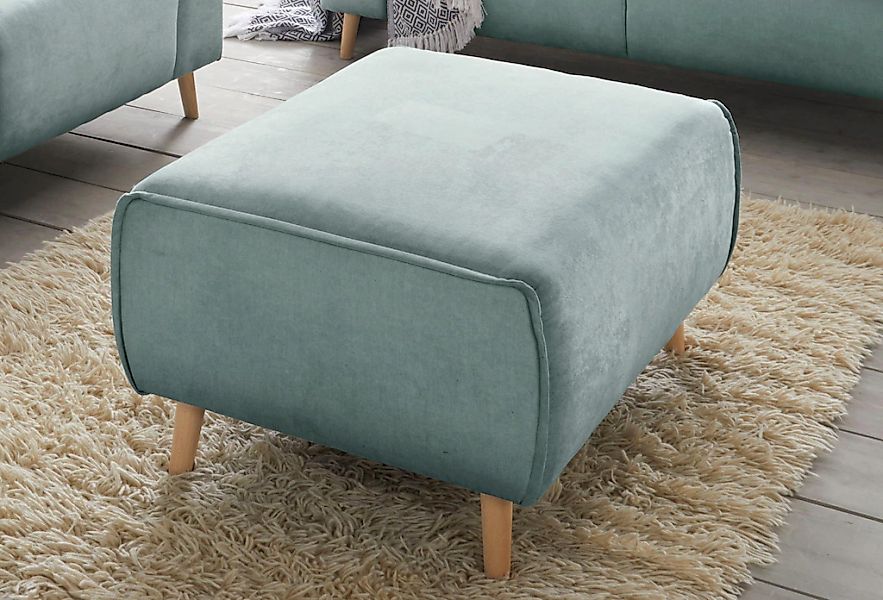 Home affaire Hocker "Janek" mit Keder in scandinavischem Design günstig online kaufen