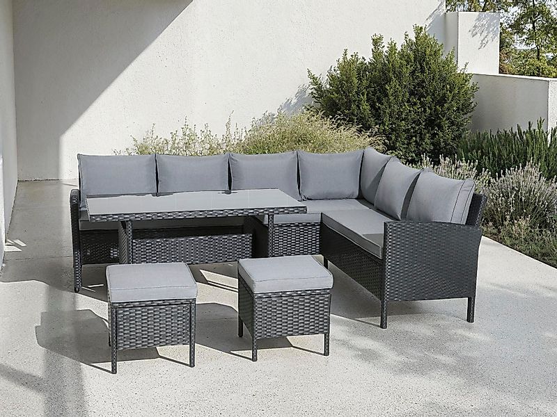KONIFERA Gartenlounge-Set "Manhatten, Gartenmöbel Set" Set, Ecklounge, Tisc günstig online kaufen