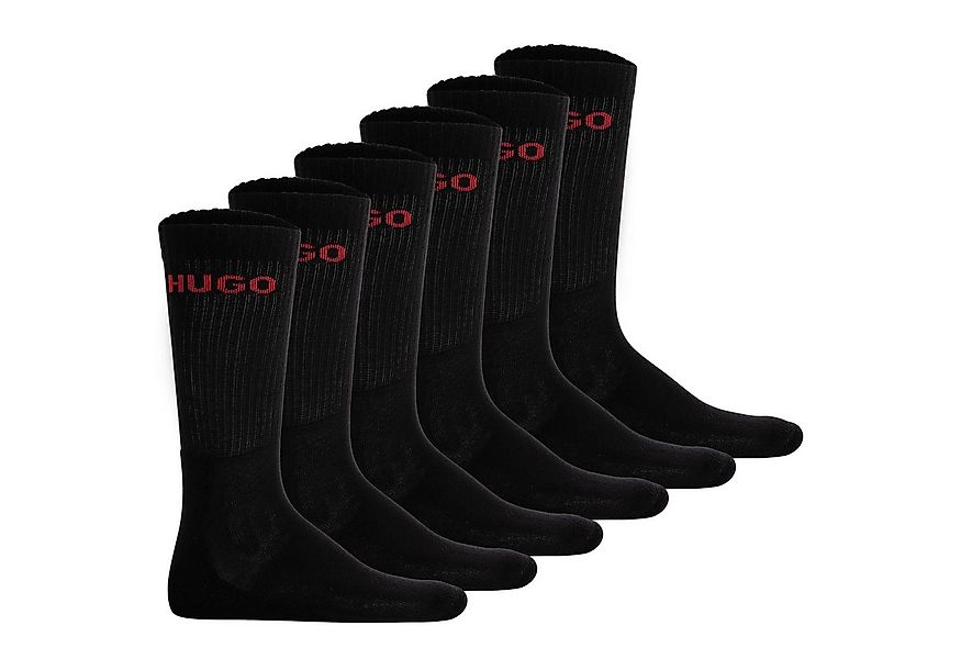 HUGO Kurzsocken Herren Socken 6er Pack Baumwolle 6P QS RIB LOGO CC (Packung günstig online kaufen