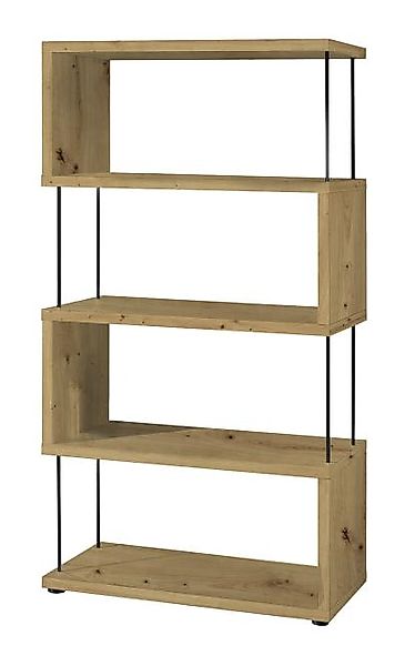 Standregal 4 Ablagefächer ca. 66 x 126 cm Asteiche Dekor günstig online kaufen