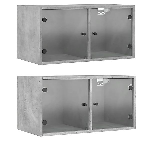 vidaXL Hängeschrank Wandschränke mit Glastüren 2 günstig online kaufen