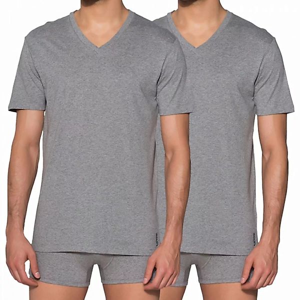 LEVI'S 2-er Set V-Neck T-Shirts grau günstig online kaufen