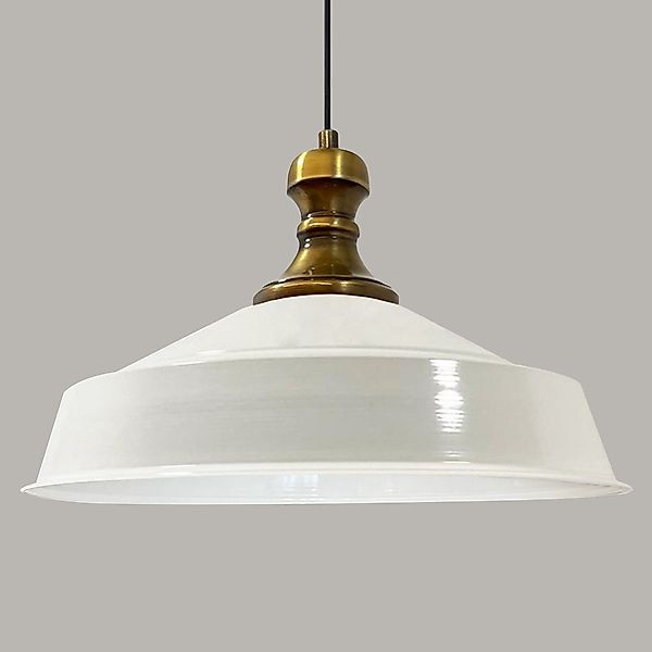 Bamyum Pendelleuchte Metall Ø41 cm, Weiß günstig online kaufen