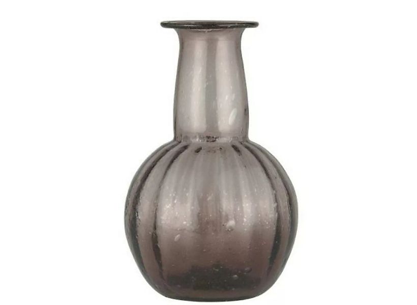 Vase gerillt breiter Hals UNIKA Grau günstig online kaufen