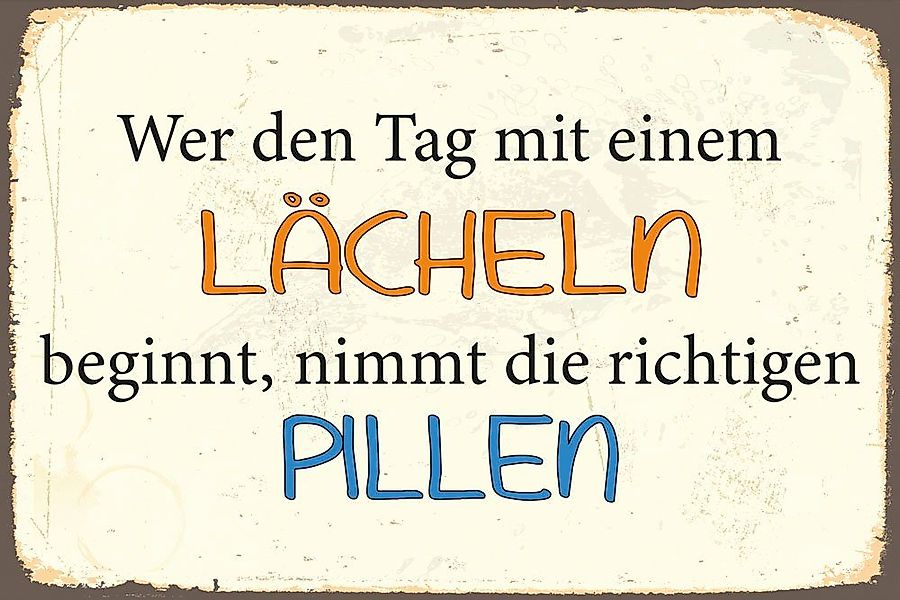 queence Metallbild Lächeln, Motivationsbilder, Schriftzug, Sprüche, günstig online kaufen