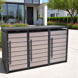 osoltus Gerätehaus Metall Mülltonnenbox 3er Mülltonnenverkleidung günstig online kaufen