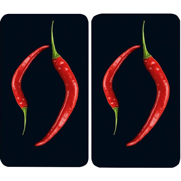 WENKO Herd-Abdeckplatte "Universal Modell Peperoni Duo" Herdabdeckung für a günstig online kaufen