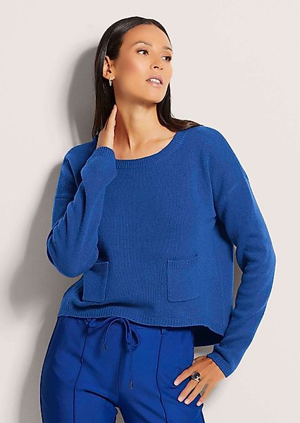 MADELEINE Strickpullover Rundhals-Pullover mit Taschen günstig online kaufen