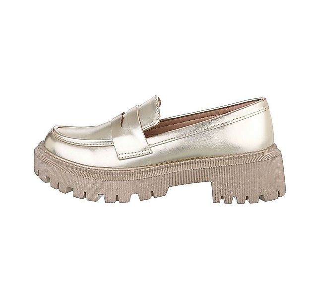 Ital-Design Damen Mokassins Freizeit Slipper (84018734) Blockabsatz Mokassi günstig online kaufen