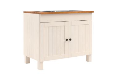 Home affaire Spülenschrank "Alby2" Mit Metallgriffen, Breite 100 cm günstig online kaufen