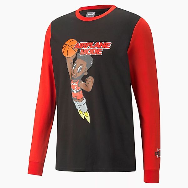 PUMA Derrick Jones Herren Langarm-Basketball-T-Shirt | Mit Aucun | Schwarz günstig online kaufen