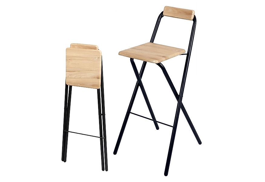 Spetebo Barhocker klappbar mit Metall Gestell Belastbarkeit 120 kg - 98 x 4 günstig online kaufen