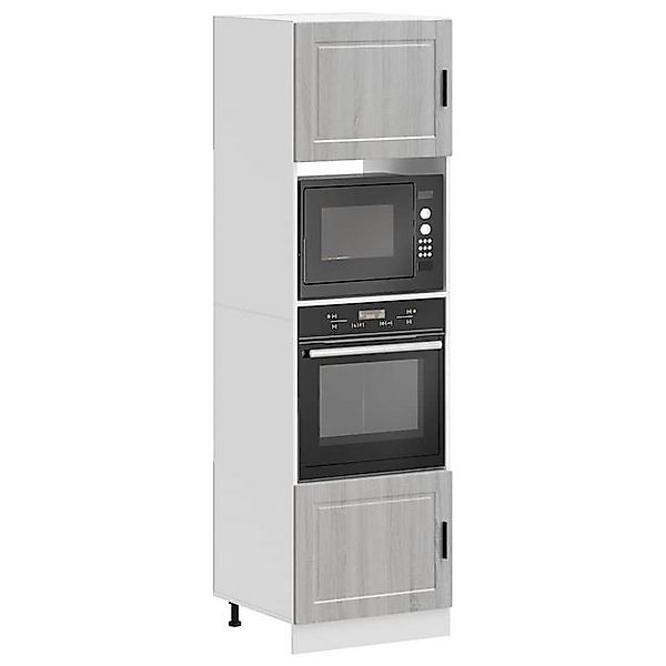 vidaXL Schrankmodule Herdumbauschränke 2 Stk. Porto Grau Sonoma Holzwerksto günstig online kaufen