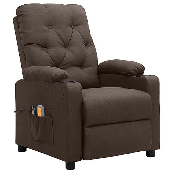 vidaXL Massagesessel Massagesessel Elektrisch Braun Stoff günstig online kaufen