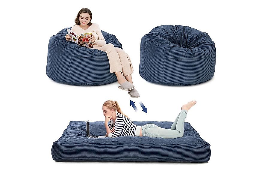 GarveeMore Sitzsack Sessel Bodensessel Beanbag aus Cord für Erwachsene & Ki günstig online kaufen