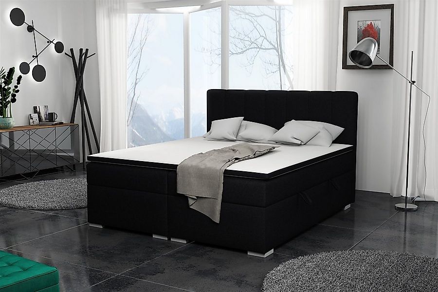 Fun Möbel Boxspringbett Schlafzimmerbett LAURIN (inkl. Bettkästen und Toppe günstig online kaufen