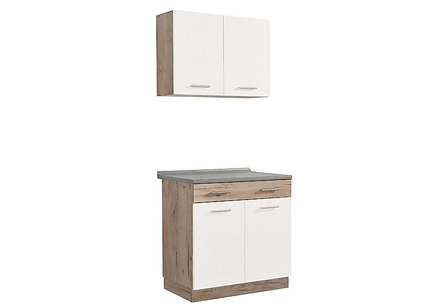 Homestyle4u Küchenzeile 80 cm ohne Geräte klein Singleküche Küchenschränke günstig online kaufen