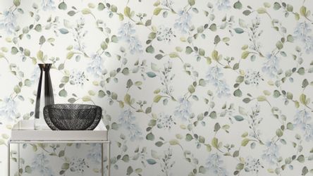 Rasch Papiertapete mit Blüten, glatt, Motiv, günstig online kaufen