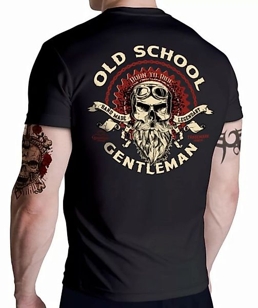 GASOLINE BANDIT® T-Shirt für Biker Racer Motorrad Fans: Old School Gentlema günstig online kaufen