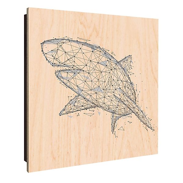 Banjado Schlüsselkasten Holz 30x30cm Schwarz Scharnier Rechts 50 Haken Desi günstig online kaufen