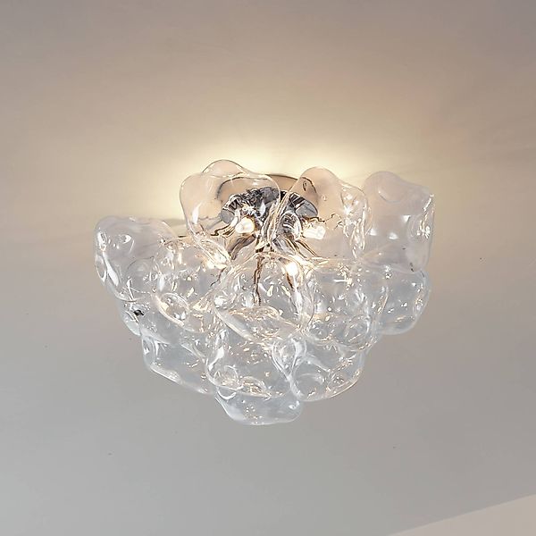 Lucande Deckenleuchte Diborah, klar, Ø 49 cm, Glas, G9 günstig online kaufen