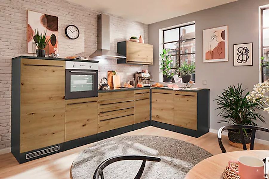 BASIC by Balculina Winkelküche »Jazz« Stellbreite 320/175 cm, wahlweise mit günstig online kaufen